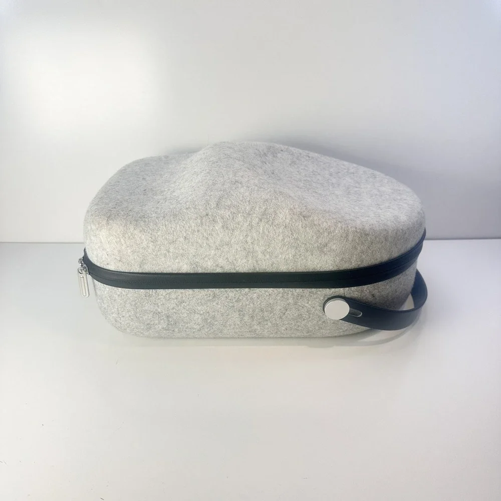 Hard Travel Carrying Case Portable Leather Hand Strap Storage Bag for Quest 3 VR